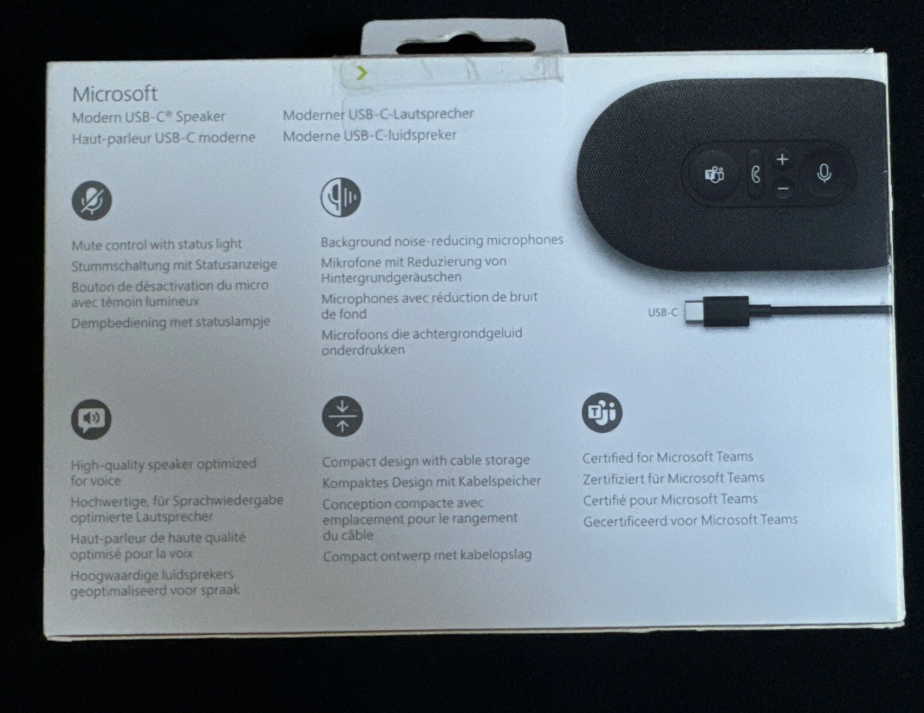 MICROSOFT Modern USB-C SPEAKER für TEAMS Model:1990 / in OVP